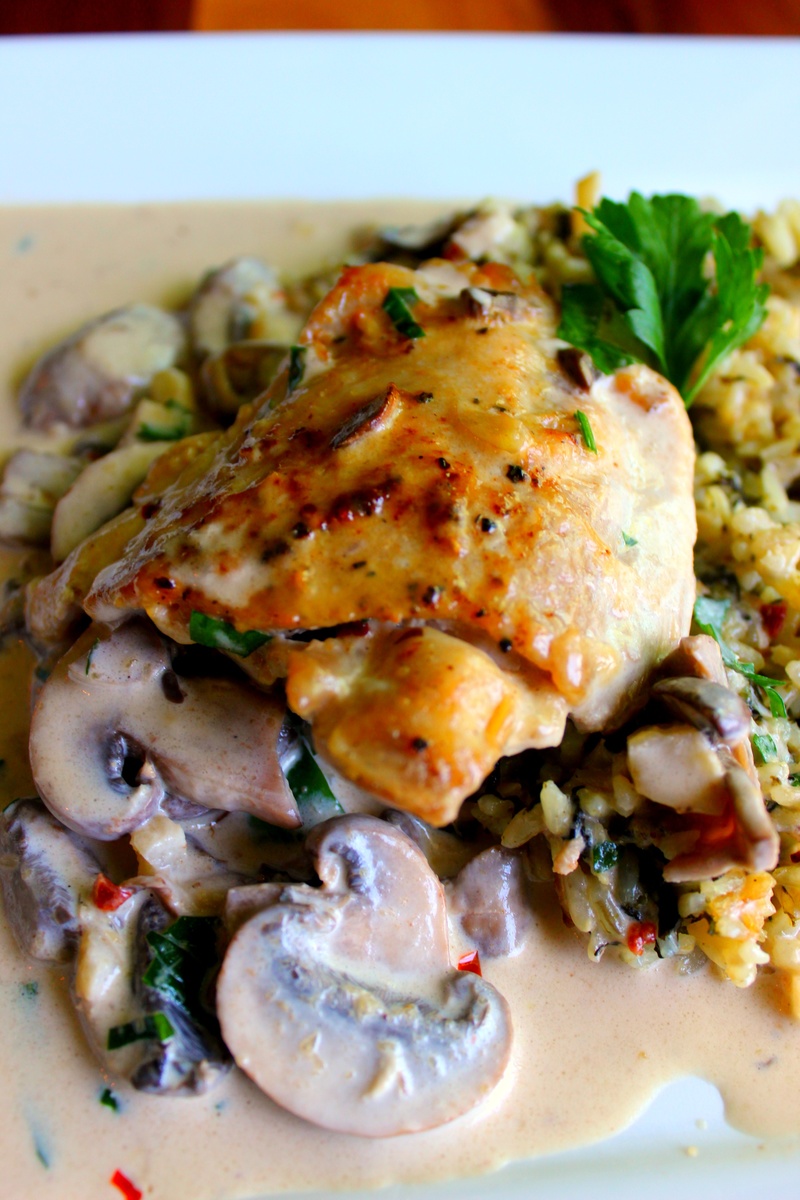 Creamy Garlic Parmesan Chicken and Mushrooms - Recipes